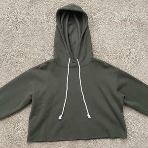 Green Wild Fable cropped hoodie